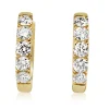 9ct Yellow Gold Diamond Hoop Earrings