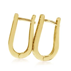 9ct Yellow Gold Diamond Hoop Earrings