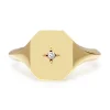18ct Yellow Gold Diamond Signet Ring