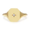 9ct Yellow Gold Diamond Signet Ring