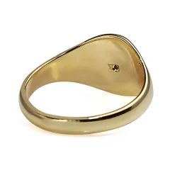 9ct Yellow Gold Diamond Signet Ring