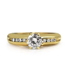 18ct Yellow Gold Diamond Solitaire Ring