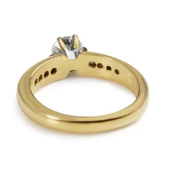 18ct Yellow Gold Diamond Solitaire Ring