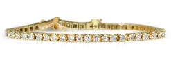 14ct Yellow Gold Diamond Tennis Bracelet