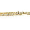14ct Yellow Gold Diamond Tennis Bracelet