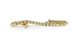 14ct Yellow Gold Diamond Tennis Bracelet