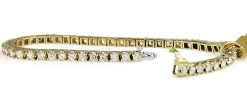 14ct Yellow Gold Diamond Tennis Bracelet