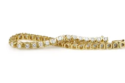 14ct Yellow Gold Diamond Tennis Bracelet
