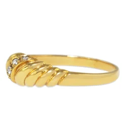 9ct Yellow Gold Diamond Twist Band Ring