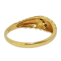9ct Yellow Gold Diamond Twist Band Ring