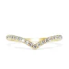 18ct Yellow Gold Diamond 'V' Shaped Band Rind