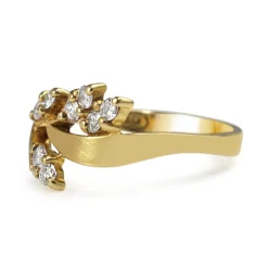 18ct Yellow Gold Diamond Vine Ring