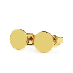 9ct Yellow Gold Disk Stud Earrings
