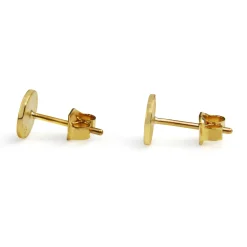 9ct Yellow Gold Disk Stud Earrings