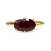 18ct Yellow Gold East West Style Ruby Ring