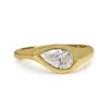 18ct Yellow Gold East West Pear Bezel Diamond Ring