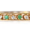 14ct Yellow Gold Emerald and Diamond Bangle