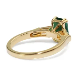 18ct Yellow Gold Emerald and Diamond Ring
