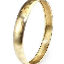 9ct Yellow Gold Engraved Round Bangle