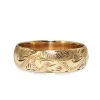 9ct Yellow Gold Engraved Wide Band Ring