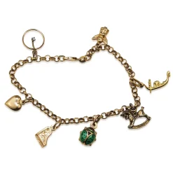 9ct Yellow Gold Estate Charm Bracelet