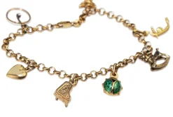 9ct Yellow Gold Estate Charm Bracelet