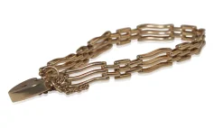 9ct Yellow Gold Estate Gate Link Bracelet