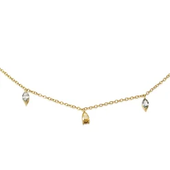 18ct Yellow Gold Fancy Colour and Shapes Diamond Necklace