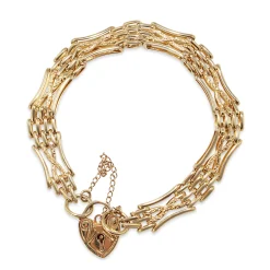 9ct Yellow Gold Fancy Gate Link Bracelet