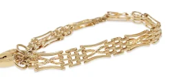 9ct Yellow Gold Fancy Gate Link Bracelet