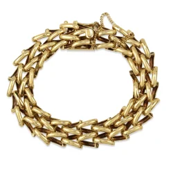 14ct Yellow Gold Fancy Link Vintage Bracelet