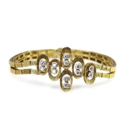 18ct Yellow Gold Fancy Link Diamond Bracelet