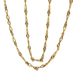 9ct Yellow Gold Fancy Link Chain Necklace