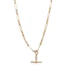 9ct Yellow Gold Fancy Link Fob Chain Necklace