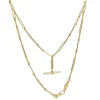 9ct Yellow Gold Fancy Link Fob Chain Necklace