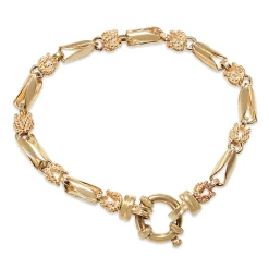 9ct Yellow Gold Fancy Link Hollow Bracelet