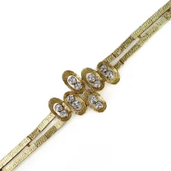 18ct Yellow Gold Fancy Link Diamond Bracelet