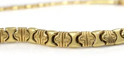 18ct Yellow Gold Fancy Link Omega Style Necklace