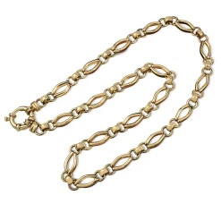 9ct Yellow Gold Fancy Link Chain Necklace