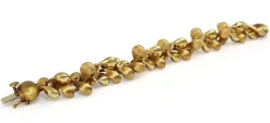 18ct Yellow Gold Fancy Link Bracelet with Polished and Satin/Matte Links