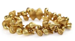 18ct Yellow Gold Fancy Link Bracelet with Polished and Satin/Matte Links