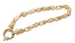 9ct Yellow Gold Fancy Link Hollow Bracelet