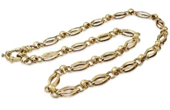 9ct Yellow Gold Fancy Link Chain Necklace