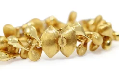 18ct Yellow Gold Fancy Link Bracelet with Polished and Satin/Matte Links