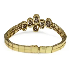 18ct Yellow Gold Fancy Link Diamond Bracelet