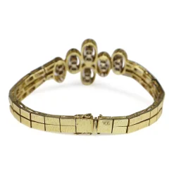 18ct Yellow Gold Fancy Link Diamond Bracelet