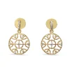 9ct Yellow Gold Filigree Diamond Earrings