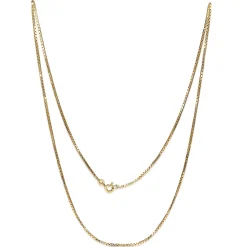 9ct Yellow Gold Fine Box Chain Necklace