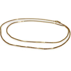 9ct Yellow Gold Fine Box Chain Necklace