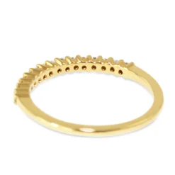 9ct Yellow Gold Fine 2mm Diamond Band Ring